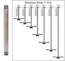  360001WZC - Fan Down Rod 18 Inch