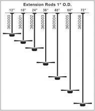  360006BSS - Fan Down Rod 72 Inch