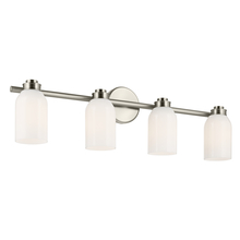  55203NI - Shae 31" 4-Light Vanity Light with White Opal Glass in Brushed Nickel