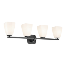  55217BK - Marant 33.25" 4-Light Vanity Light with Opal Glass in Black