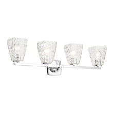  55217CHWTR - Marant 33.25" 4-Light Vanity Light with Clear Water Glass in Chrome