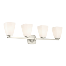  55217NI - Marant 33.25" 4-Light Vanity Light with Opal Glass in Brushed Nickel