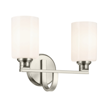  55225NI - Gioe 14.25" 2-Light Vanity Light with Opal Glass in Brushed Nickel