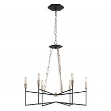  314C06HGCB - Bodie 6-Lt Chandelier - Havana Gold/Carbon