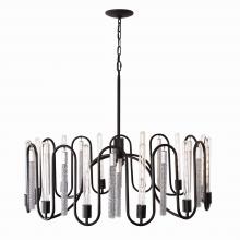  354P12MBCH - Darden 12-Lt Pendant - Matte Black/Painted Chrome