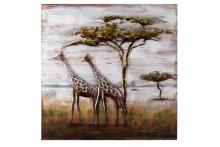  4DWA0109 - Serengeti Mixed-Media Metal on Wood Wall Art