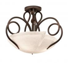  4288AC/FROST - Tribecca 3 Light Semi Flush Mount