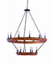 Kalco 505553BI - Lansdale (12+6) Light 2 Tier Chandelier