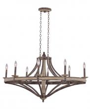 Kalco 7048FG - Coronado 8 Light Oval Chandelier