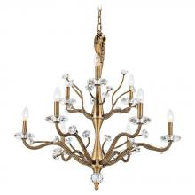 Kalco 517771HBR - Venus 6 Light Chandelier