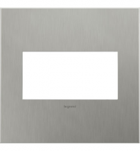  AWC2GBS4 - adorne® Brushed Stainless Steel Two-Gang Screwless Wall Plate