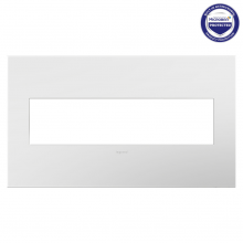  AWP4GWH4 - adorne® Gloss White Four-Gang Screwless Wall Plate with Microban®