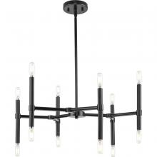  P400339-31M - Arya Collection Twelve-Light Matte Black Luxe Chandelier