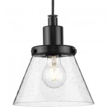  P500382-31M - Hinton Collection One-Light Matte Black Modern Farmhouse Pendant