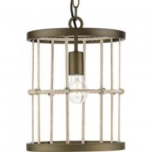  P500417-161 - Lattimore Collection One-Light Aged Brass Pendant