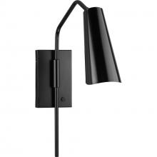  P710131-31M - Cornett Collection One-Light Matte Black Contemporary Wall Sconce