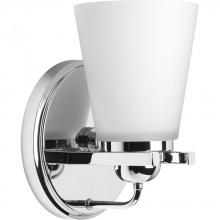  P300000-015 - Flight Collection One-Light Polished Chrome Etched Glass Coastal Bath Vanity Light