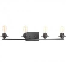  P300011-143 - Debut Collection Four-Light Graphite Farmhouse Bath Vanity Light