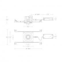  R3BRA-NCS-WT - Ocular 3.0 5CCT Round Adjustable Trim and Remodel Housing with New Construction Frame-In Kit and D