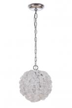  48490-CH - Roxx 1 Light Medium Pendant in Chrome w/Quartz Crystals