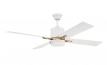  TEA52WSB4 - 52" Teana in White/Satin Brass w/ White Blades