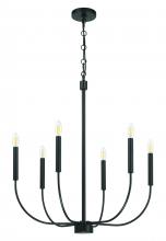  59826-FB - Traci 6 Light Chandelier in Flat Black