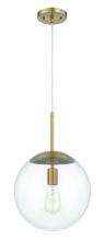  56892-SB - Gaze 1 Light 12" Pendant in Satin Brass