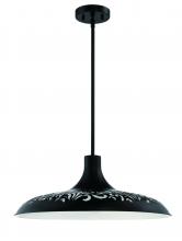  P965FB1 - Pocco 1 Light Pendant in Flat Black