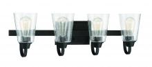  41904-ESP-CS - Grace 4 Light Vanity in Espresso (Clear Seeded Glass)