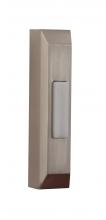  PB5004-BNK - Surface Mount LED Lighted Push Button, Thin Rectangle Profile in Brushed Polished Nickel