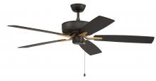  P52FBSB5-52BWNFB - 52" Pro Plus in Flat Black/Satin Brass w/ Black Walnut/Flat Black Blades