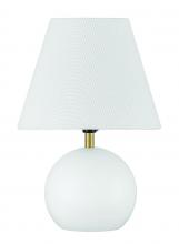  87012WSB-T - Olive 1 Light Table Lamp in White/Satin Brass