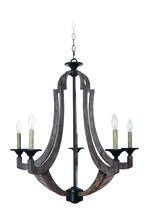  35125-WP - Winton 5 Light Chandelier in Weathered Pine/Bronze