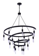  55418-FB - Tranquil 18 Light Chandelier in Flat Black