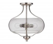  49952-BNK - Serene 2 Light Semi Flush in Brushed Polished Nickel