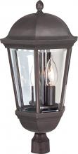  Z3025-OBO - Britannia 3 Light Outdoor Post Mount in Oiled Bronze Outdoor