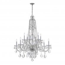  1112-CH-CL-SAQ - Traditional Crystal 12 Light Spectra Crystal Polished Chrome Chandelier