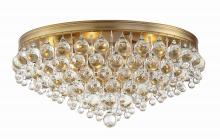  138-VG - Calypso 6 Light Crystal Teardrop Vibrant Gold Flush Mount