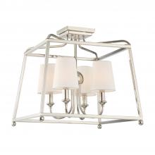  2243-PN - Libby Langdon Sylvan 4 Light Polished Nickel Semi Flush Mount