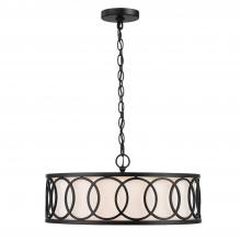  287-MK - Libby Langdon Graham 6 Light Matte Black Chandelier