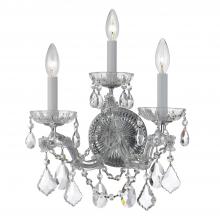  4403-CH-CL-S - Maria Theresa 3 Light Swarovski Strass Crystal Polished Chrome Sconce