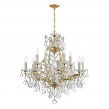  4412-GD-CL-SAQ - Maria Theresa 13 Light Spectra Crystal Gold Chandelier