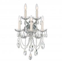  4425-CH-CL-S - Maria Theresa 5 Light Swarovski Strass Crystal Polished Chrome Sconce