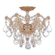  4430-GD-CL-S - Maria Theresa 3 Light Swarovski Strass Crystal Gold Semi Flush Mount