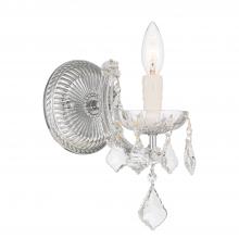  4471-CH-CL-MWP - Maria Theresa 1 Light Hand Cut Crystal Polished Chrome Sconce