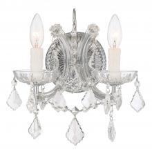  4472-CH-CL-S - Maria Theresa 2 Light Swarovski Strass Crystal Polished Chrome Sconce