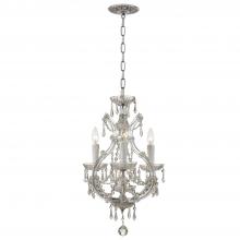  4473-CH-CL-SAQ - Maria Theresa 4 Light Spectra Crystal Polished Chrome Mini Chandelier