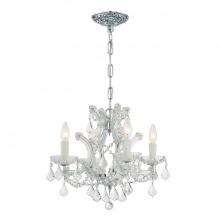  4474-CH-CL-SAQ - Maria Theresa 4 Light Spectra Crystal Polished Chrome Mini Chandelier