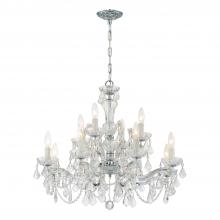  4479-CH-CL-SAQ - Maria Theresa 12 Light Spectra Crystal Polished Chrome Chandelier