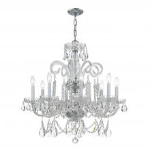  5008-CH-CL-SAQ - Traditional Crystal 8 Light Spectra Crystal Polished Chrome Chandelier